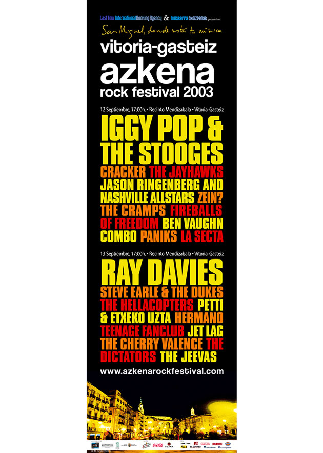 azkena rock festival cartel 2003 music spain