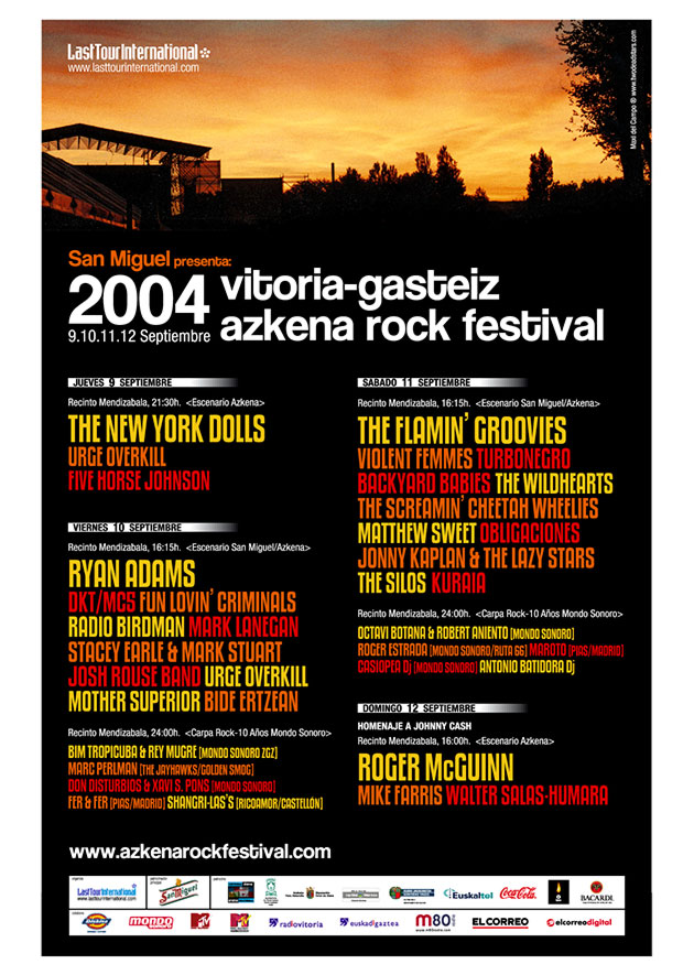 azkena rock festival cartel 2004 music spain