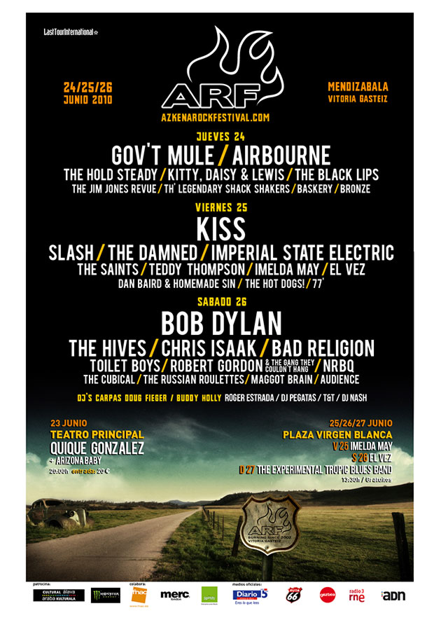 azkena rock festival cartel 2010 music spain